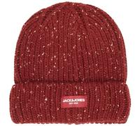 JACK & JONES Gorro de Punto para Hombre, Rojo Oscuro, Talla única
