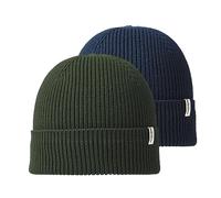 JACK & JONES Gorro para hombre Jacbrink, Pack de 2 (1 chaqueta azul marino/1 rosa), Talla única