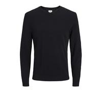 JACK & JONES Hombre básico de Punto clásico suéter - Negro - L