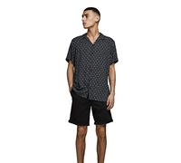 Jack & Jones Hombre Bowie Tela Chino Shorts - Negro - L