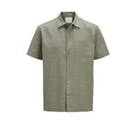 JACK & JONES Hombre Camisa de Manga Corta con Botones y Bolsillo en el Pecho, Color:Verde, Talla:M
