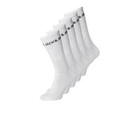JACK & JONES Hombre Jacbasic Logo Tennis Sock 5 Pack Calcetines de tenis Not Applicable, White, One Size