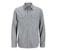 Jack & Jones – Camisa vaquera Jjesheridan L/S – Gris (Light Grey Denim) – Corte Slim – Talla L