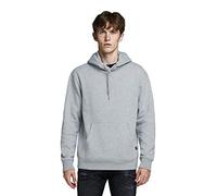 JACK & JONES Jjesoft Sweat Hood Noos Capucha, Gris (Light Grey Melange Fit: Relax), M para Hombre