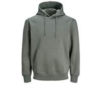 JACK & JONES Hombre Sudadera Básica Suave Sudor Capucha Jersey Pullover, Color:Gris, Talla Sudadera:M
