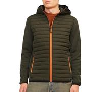 JACK & JONES Chaqueta de entretiempo 'JJNoos' verde oscuro / naranja, Talla XS