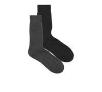 JACK & JONES JAC Premium - Calcetines (2 unidades), Negro/paquete: gris oscuro jaspeado, Talla única