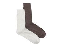 JACK & JONES Jac Premium Socks Noos-Calcetines (2 Unidades), Light Grey Melange/Pack: Chocolate Plum Melange, Talla única Hombres