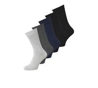 JACK & JONES Jacbasic Bamboo Sock 5 Pack Noos Calcetines, Negro/Detalles: Negro-Azul Marino-Gris Oscuro Mezcla-Gris Claro, Talla única Hombres