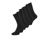 JACK & JONES Jacbasic Bamboo Sock 5 Pack Noos Calcetines, Negro/Detalles: Negro, Negro, Negro, Talla única Hombres