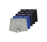 JACK & JONES Jacbasic-Trunks Llanos (5 Unidades) Bóxer, Black/Navy Blazer/Surf The Web/Lgm, XXL (Pack de 5) Hombres