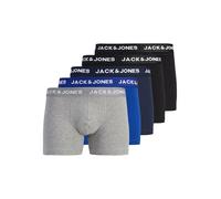 Jack & Jones Jacbasic - Paquete de 5 Calzoncillos Lisos Ropa interior, Hombre, Negro, Navy Blazer, Surf The Web, Light Grey Malang, L