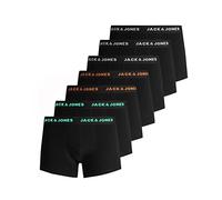 JACK & JONES JACBELMO Bóxers para Hombre, Pack de 7, Negro/Logo Blanco/Naranja/Verde, S