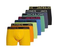 JACK & JONES Jacbill Solid Trunks 7 Pack Bóxer, Electric Blue Lemonade/Pack: Orange Pepper-Jasmine Green-Gold Fusion-Black-Vintage Indigo-Bottle Green, S para Hombre