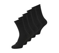 Jack & Jones Calcetines JACBLACK SOCK – Pack de 5 lisos para niño Negro 38-43