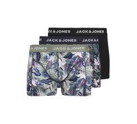 JACK & JONES Jacbrady Flower Trunks 3 Pack Sn Bóxer, Sky Captain/Pack: Iceberg Green-Black, L 3 Hombres