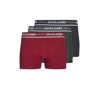 JACK&JONES JACCLAUS Solid Trunks 3 Pack SN Bóxer, Scarab/Pack:Rhubarb-Sky Captain, S (Pack de 3) para Hombre