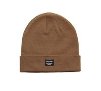JACK & JONES JACDNA - Gorro de Punto para Hombre, Marrón (Rubber), Talla única