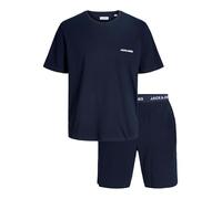 JACK & JONES Jaceverest SS tee and Shorts Set W, Azul Marino, XL (Pack de 2) Hombres