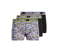 JACK & JONES Jacflaw Trunks 3 Pack Bóxer, Wild Lime/Pack:Black-Black, L para Hombre