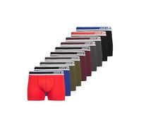 JACK&JONES Jacjimmy Solid Trunks 10 Pack, Aurora Red/Pack: Black - Cyoress - Vineyard Wine - Asphalt - True Blue - Black - Cypress - Vineyard Wine, M