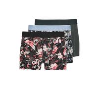 JACK&JONES JACJONAH Flower Trunks 3 Pack SN Bóxer, Forest Night/Pack:Glacier Lake-Black, XL (Pack de 3) para Hombre