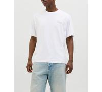 JACK & JONES Joracapulco Photo Back tee SS Crew Neck, Blanco Brillante, L Hombres