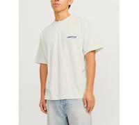 Jack & Jones Jack & Jones - Camiseta de manga corta cuello redondo y logo lateral de hombre. Beige Talla XL