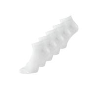JACK & JONES JACKJONES Bamboo Short Sock 5 Pack Calcetines Cortos DE BAMBÚ JACBASIC Pack DE 5, White/Detail:WhiteWhtieWhiteWhite, One Size de los Hombres, Talla única, 12206139