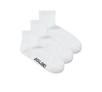 JACK & JONES Jacleon - Calcetines cortos de tenis para hombre (3 unidades, 3 unidades), Blanco, Talla única