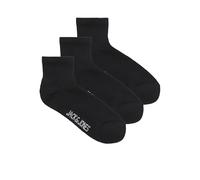 JACK & JONES Jacleon - Calcetines cortos de tenis para hombre (3 unidades, 3 unidades), Negro, Talla única
