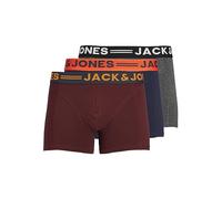 JACK & JONES JACLICHFIELD TRUNKS 3 PACK, Bóxer Hombre, Multicolor (Burgundy), X-Large