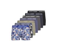 JACK & JONES Jacmason Flower Trunks 7 Pack, True Blue/Pack: Nightshadow Blue - Night Sky - Overland Trek - Nightshadow Blue - Pavement - Black, S