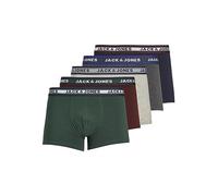 Jack & Jones Jacoliver Trunks 5 Pack Bóxer, Hombre, Dark Grey Melange, L