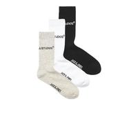 JACK & JONES Jacsoho Noos - Calcetines de tenis (3 unidades), Negro, Talla única