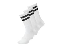 JACK & JONES Jactravis Noos-Calcetines de Tenis (3 Unidades), Blanco/Pack:White-White, Talla única para Hombre