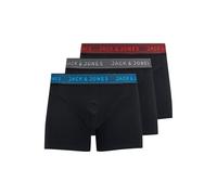 Jack & Jones Jacwaistband Trunks Noos Jr - Juego de 3 Cintas Elásticas Bóxer, Niños, Negro, Azul, Rojo, Gris, 140