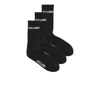 JACK & JONES Jamelvin - Calcetines de tenis (3 unidades), Negro/Paquete: negro - negro, Talla única