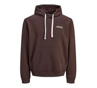JACK & JONES Jcocover Graphic Hood Pls - Sudadera con Capucha para Hombre, Seal Brown, 4XL