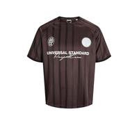 JACK & JONES Jcocover Retro Football tee SS Sn, Seal Brown, S