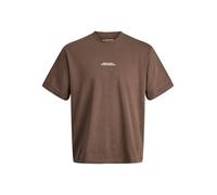 JACK & JONES Jcocover Script Back tee SS Crew Neck, Seal Brown, XL
