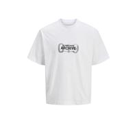 JACK & JONES Jcodynamic Bold tee SS Crew Neck, Blanco Brillante, L