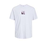 JACK & JONES JCOEDITION Berlin tee SS Crew Neck, Almond Milk/Print:Pipes, L