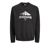 JACK & JONES Jcoflare - Sudadera con Cuello Redondo, Negro, M