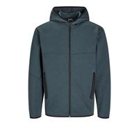 JACK & JONES Jcofusion Sudadera con Cremallera Capucha, Blazer Azul Marino/Detalle melangé, M para Hombre