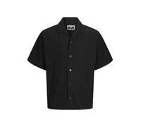 JACK & JONES Jcohorizon Plisse Resort Shirt SS, Negro, XL