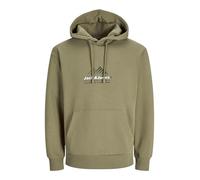 JACK & JONES Jcolima Logo Sweat Hood BF Sudadera con Capucha, Silver Sage, S para Hombre