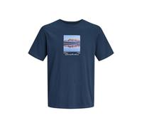 JACK & JONES Jcopoint Photoprint tee SS Crew Neck Fst, Titanio, XXL Hombre, Titanio, XXL