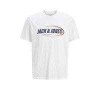Jack & Jones Jcoray Branding tee SS Crew Neck FST Camiseta para Hombre, Blanca, M, Blanco, M