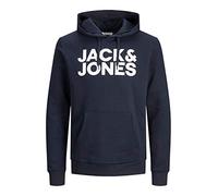 JACK & JONES Jcoretail Sweat Hood Nov Ltn - Sudadera con capucha para hombre, azul, XL